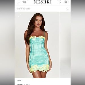 Brand new corset mini dress with lace